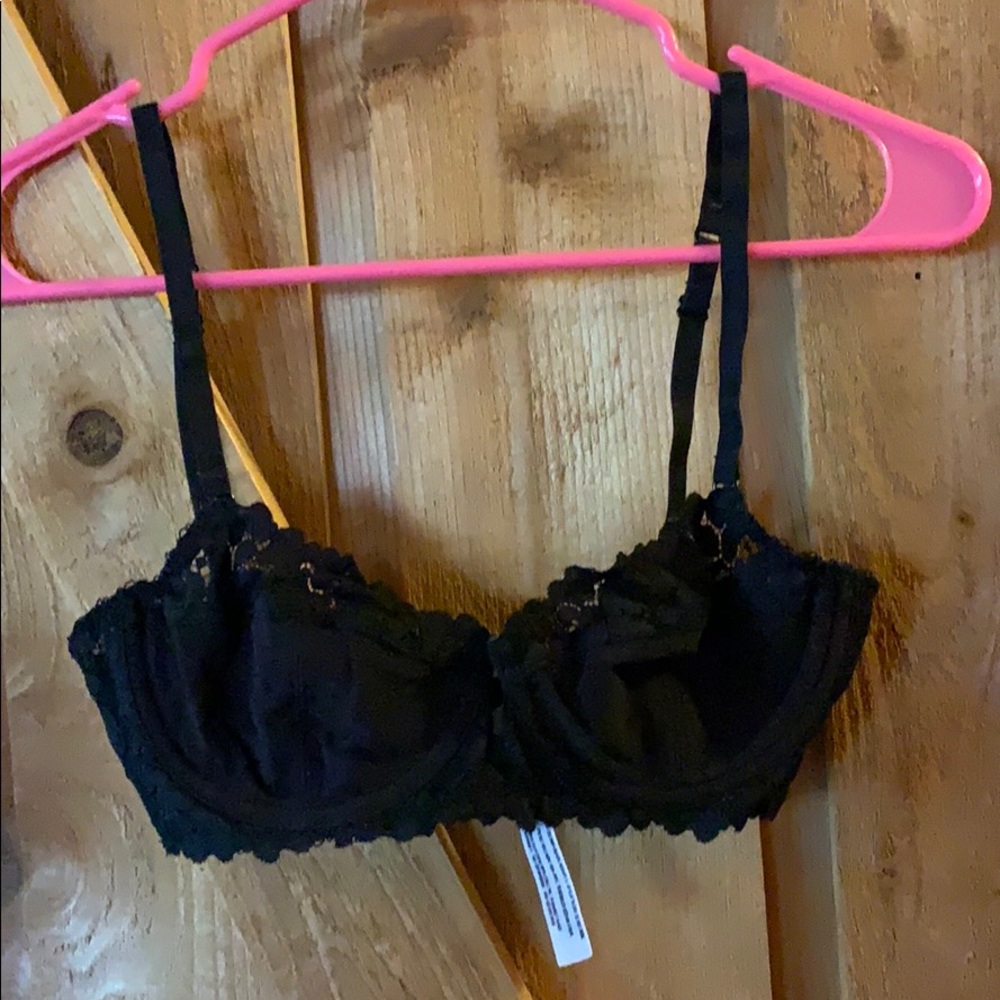 Free People black lace underwire bra